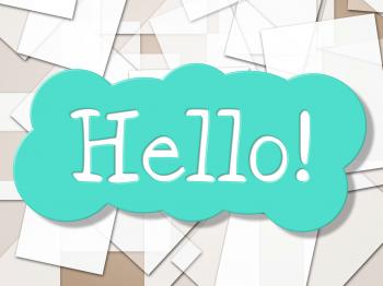 Hello Sign Shows How Are You And Greetings
