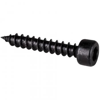 M5 x 30mm Cap Head Wood Screws Black 100 Pcs.
