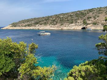 Hidden sea cave Croatia