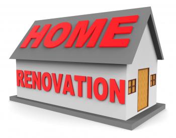 Home Renovation Shows Real Estate And House 3d Rendering