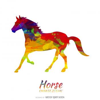 Chinese horoscope horse illustration - Vector download