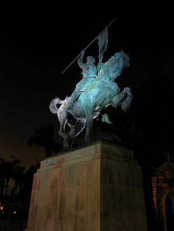 Horseman statue