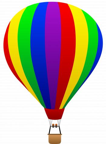 Free clip art of a fun rainbow striped hot air balloon | Sweet Clip ...
