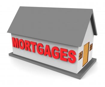 House Mortgages Represents Housing Loan And Buying 3d Rendering