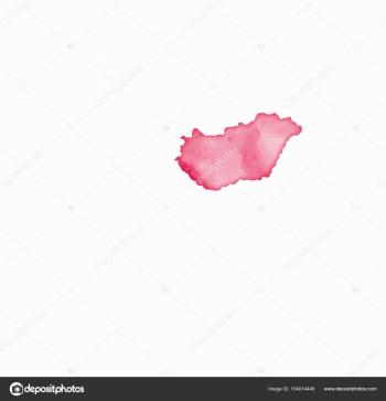 Hungary watercolor map in red colors Visit Hungary poster with ...
