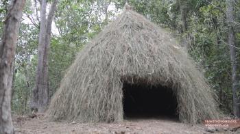 Primitive Technology: Grass hut - YouTube