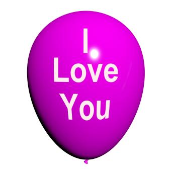 I Love You Balloon Represents Lovers and Couples