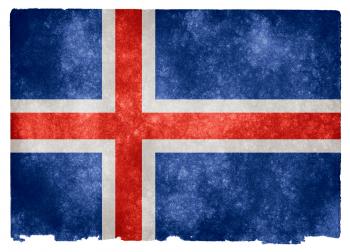 Iceland Grunge Flag
