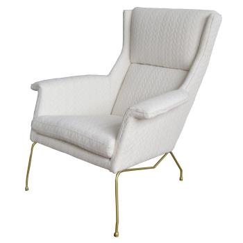 Evian Arm Chair, Icy Leafage Beige by New Pacific Direct | 9900008