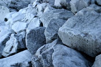 Icy rocks