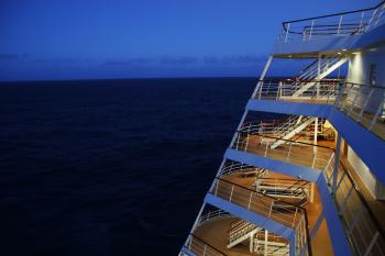 Illuminated ship deck