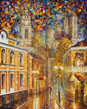 GOLD CITY - PALETTE KNIFE Oil Painting On Canvas By Leonid Afremov ...