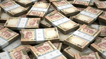 Stack of Indian Rupee Motion Background - Videoblocks