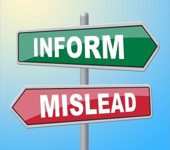 Inform Mislead Indicates Telling Signboard And Board