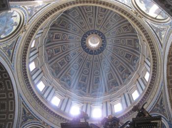 Inside St. Peter's basilica in Rome