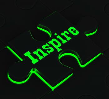Inspire Puzzle Showing Encouragement And Inspiration