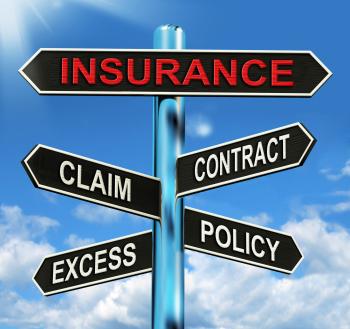 Insurance Signpost Mean Claim Excess Contract And Policy