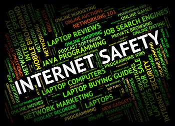 Internet Safety Represents World Wide Web And Beware