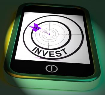 Invest Smartphone Displays Investors And Investing Money Online