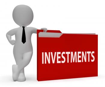 Investments Folder Means Roi Portfolio 3d Rendering