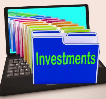 Investments Folders Laptop Show Financing Investor And Returns