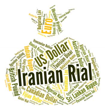 Iranian Rial Shows Exchange Rate And Banknote