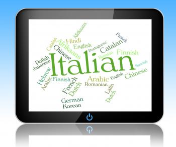 Italian Language Shows Lingo Translate And International