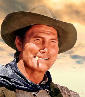 Jack Palance - Portrait by mrtmm 2D Illustration