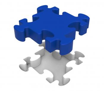 Jigsaw Piece Shows Simple Isolated Challenge