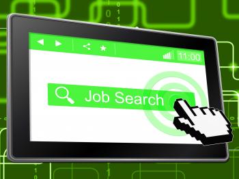 Job Search Represents World Wide Web And Career