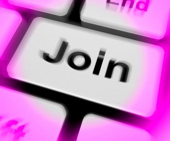 Join Keyboard Shows Subscribing Membership Or Registration