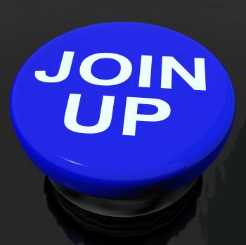 Join Up Button Shows Joining Membership Register