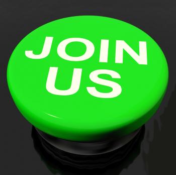 Join Us Button Shows Joining Membership Register
