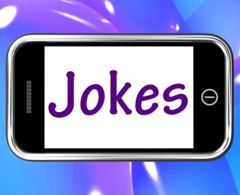 Jokes Smartphone Means Humour And Laughs On Web