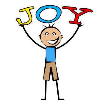 Joy Kids Means Positive Cheerful And Child