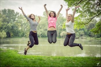 Jumping girls