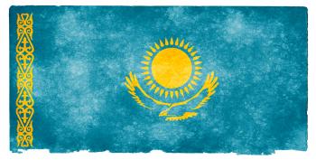 Kazakhstan Grunge Flag
