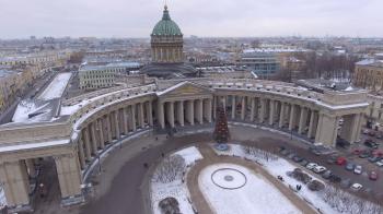 Beautiful Kazan Cathedral or Kazanskiy Kafedralniy Sobor Russian ...
