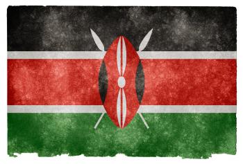 Kenya Grunge Flag