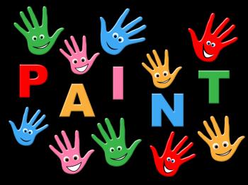 Kids Paint Indicates Colour Color And Youngster