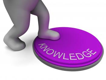 Knowledge Button Showing Learning And Intelligence