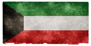Kuwait Grunge Flag