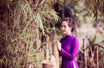 Lady in Purple Dress