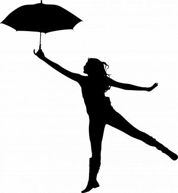 Silhouette Of Woman With Umbrella at GetDrawings.com | Free for ...