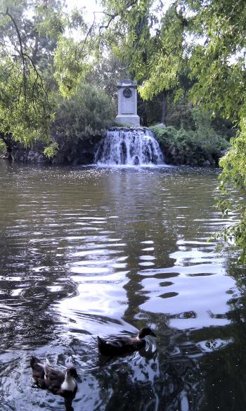 Lake in Park in Madrid
