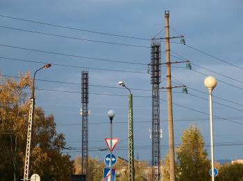 Lamps, poles and wires