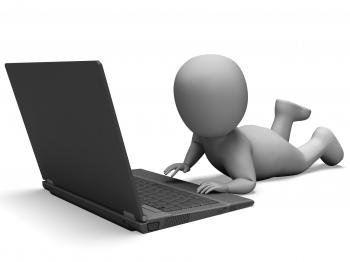 Laptop Computer Showing Browsing Web Online