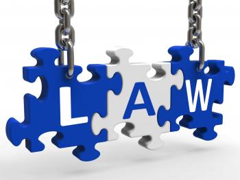 Law Puzzle Means Legally Lawful Statute Or Judicial