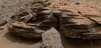 APOD: 2015 February 9 - Layered Rocks near Mount Sharp on Mars
