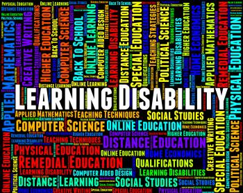Learning Disability Words Represents Special Needs And Disabled